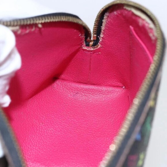 LOUIS VUITTON Multicolor Pochette Cosmetic Pouch Black M47355 LV Auth 146125 - Picture 14 of 15